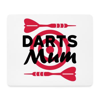 Darts mum (fléchettes, jeu de fléchettes en arrière-plan) - Tapis de souris (format paysage) - blanc - Devant