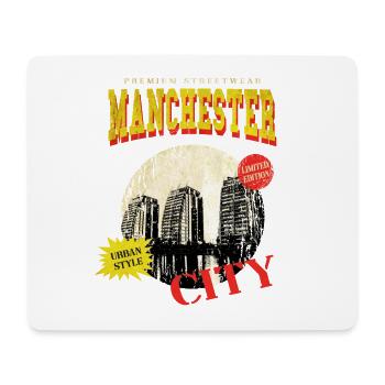 Manchester England UK City Skyline Vintage Retro - Mouse Pad (horizontal) - white - Front