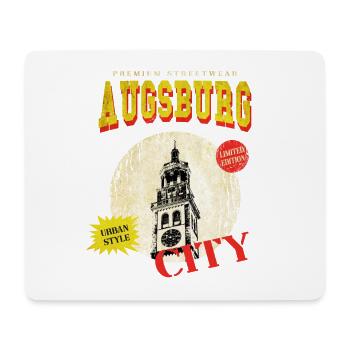 Augsburg Deutschland Stadt Skyline Vintage Retro - Mousepad (Querformat) - Weiß - Vorne