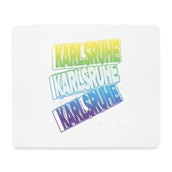 Karlsruhe Deutschland Stadt Schrift Skyline Heimat - Mousepad (Querformat) - Weiß - Vorne
