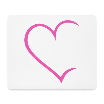Herz offen - Mousepad (Querformat) - Weiß - Vorne