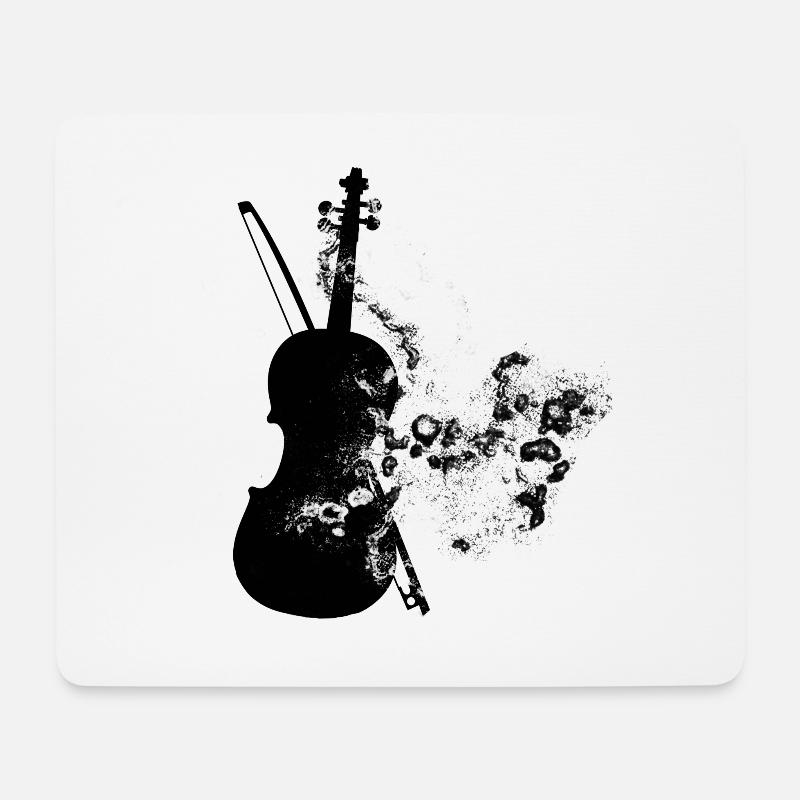 Geige modern - Mousepad (Querformat) - Weiß