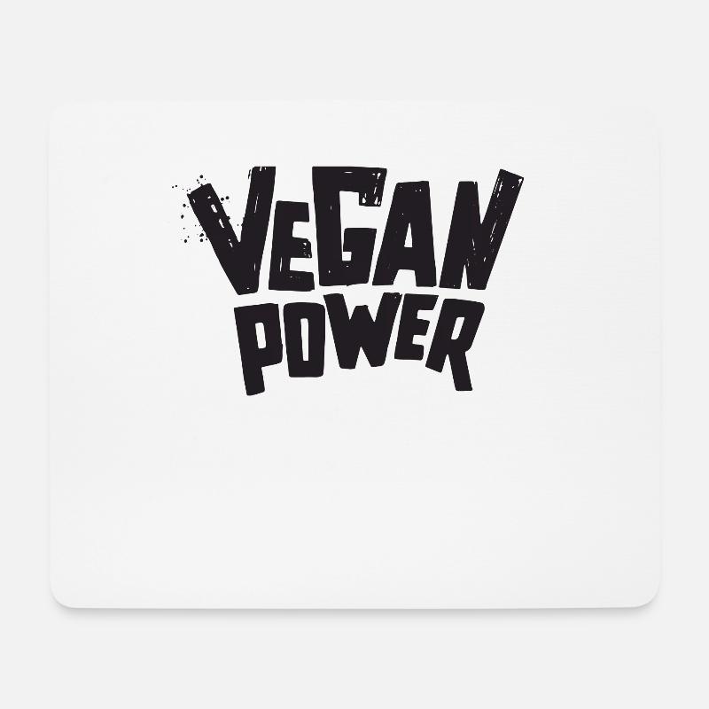 Veganer vegan Power - Mousepad (Querformat) - Weiß