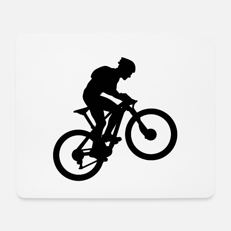 Fahrrad Mountainbike MTB - Mousepad (Querformat) - Weiß