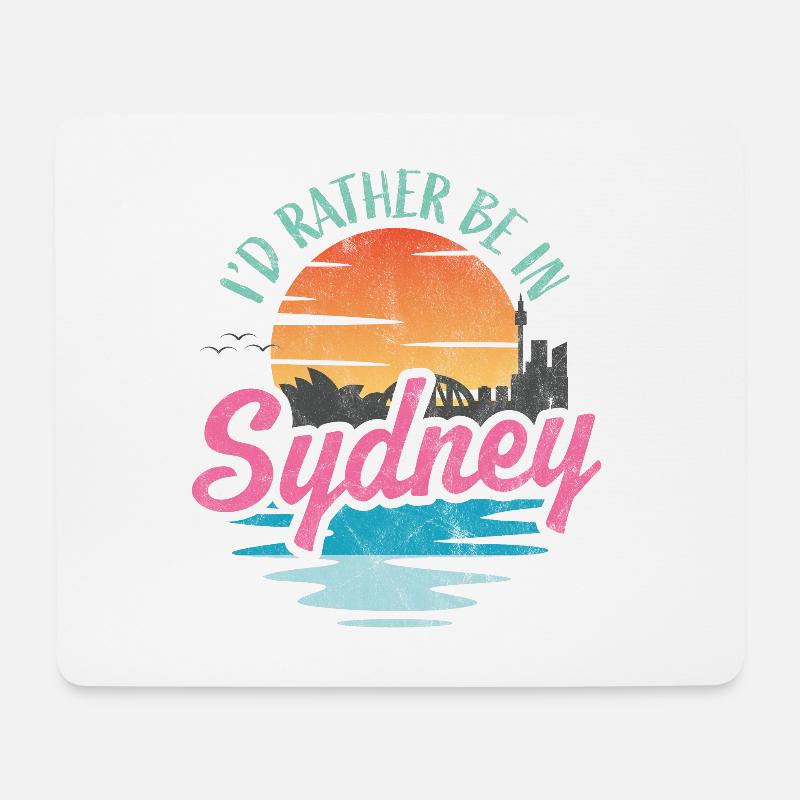 Ich wäre lieber in Sydney - Mousepad (Querformat) - Weiß