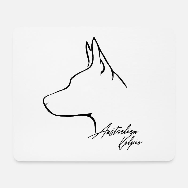 AUSTRALIAN KELPIE Hund Hunde Hütehund Wilsigns - Mousepad (Querformat) - Weiß