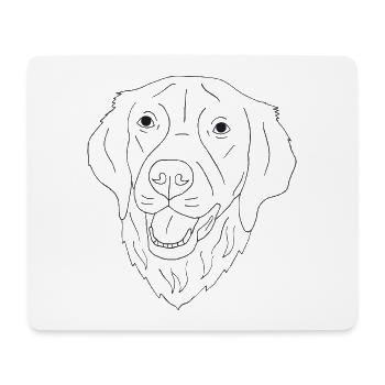 Golden Retriever - Mousepad (Querformat) - Weiß - Vorne