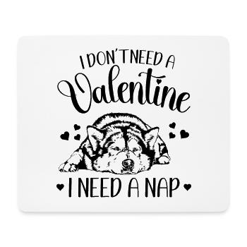 Alaskan Malamute Valentinstag Hunde Hund Wilsigns - Mousepad (Querformat) - Weiß - Vorne