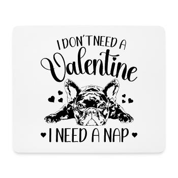 French Bulldog Valentine Dogs Wilsigns - Mouse Pad (horizontal) - white - Front