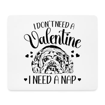 English Bulldog Valentinstag Hunde Hund Wilsigns - Mousepad (Querformat) - Weiß - Vorne