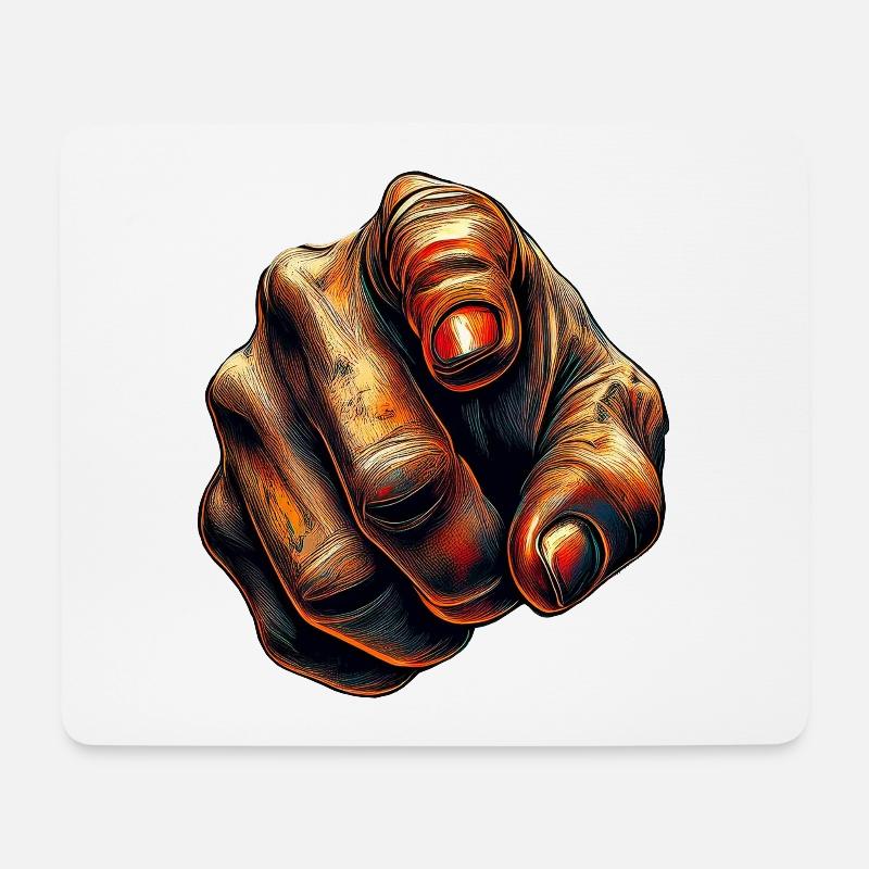 Farbfeuer Handzeigekunst - Mousepad (Querformat) - Weiß