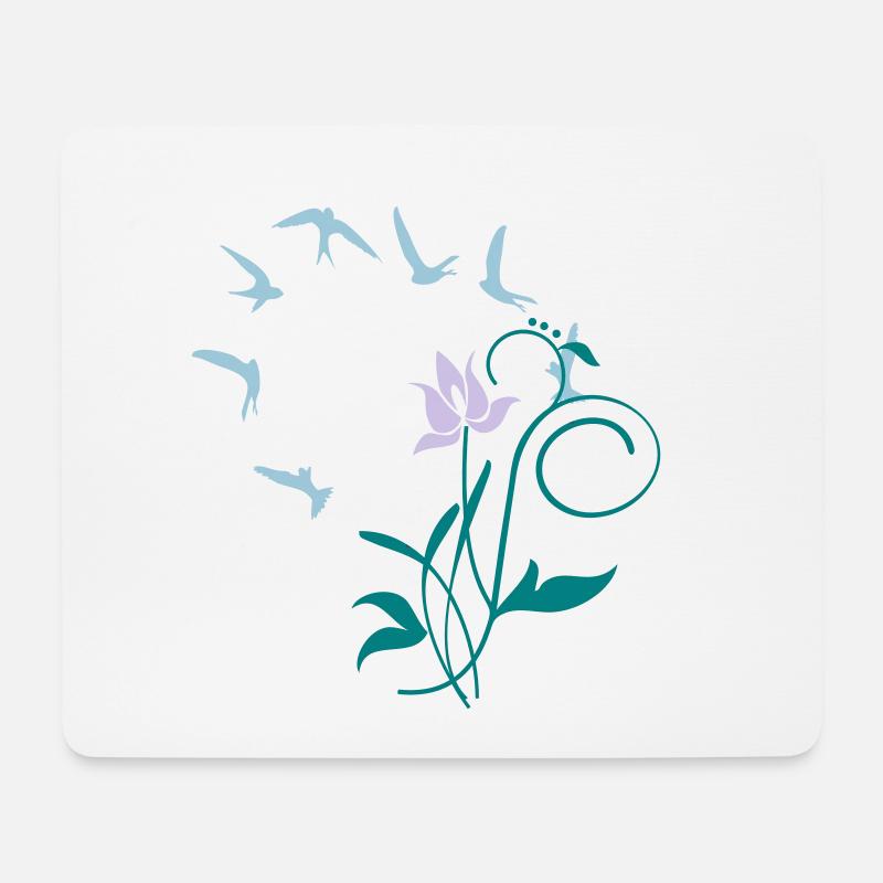 Orchidee / orchid (2c) - Mousepad (Querformat) - Weiß