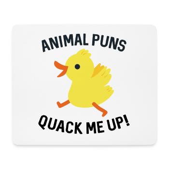 Animal Puns Quack Me Up - Mousepad (Querformat) - Weiß - Vorne