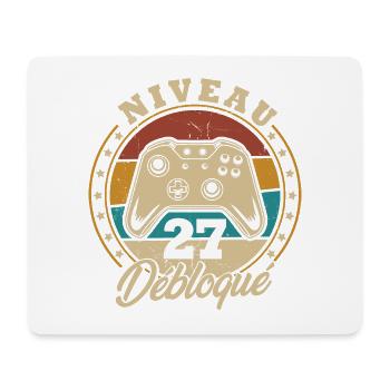 Niveau 27 débloque - Tapis de souris (format paysage) - blanc - Devant