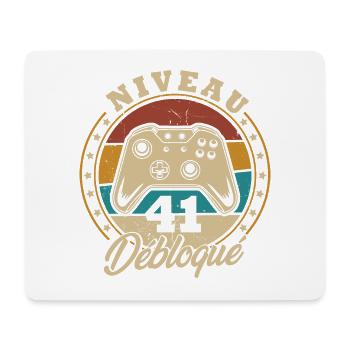 Niveau 41 débloque - Tapis de souris (format paysage) - blanc - Devant