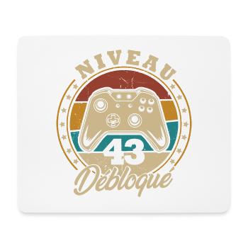 Niveau 43 débloque - Tapis de souris (format paysage) - blanc - Devant
