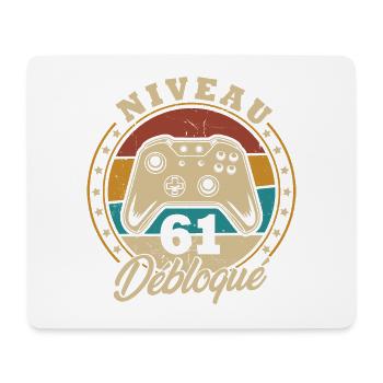 Niveau 61 débloque - Tapis de souris (format paysage) - blanc - Devant