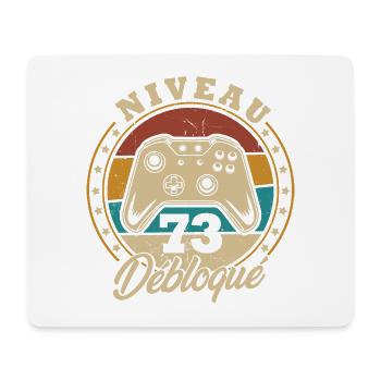 Niveau 73 débloque - Tapis de souris (format paysage) - blanc - Devant