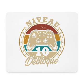 Niveau 10 débloque - Tapis de souris (format paysage) - blanc - Devant
