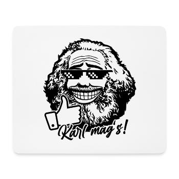 Karl Marx mag's (einfarbig) - Mousepad (Querformat) - Weiß - Vorne