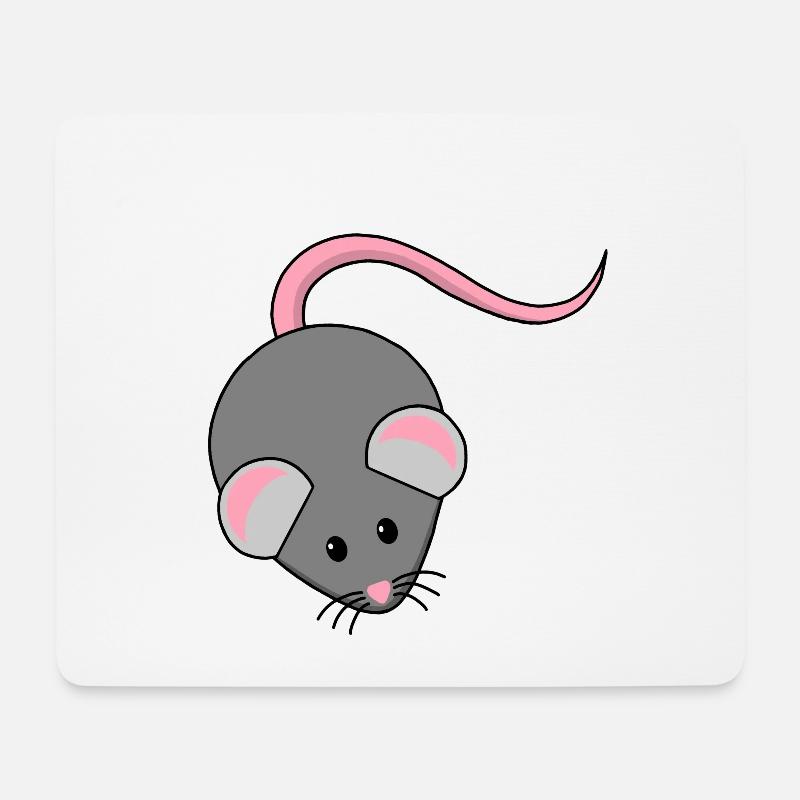 Maus - Mousepad (Querformat) - Weiß