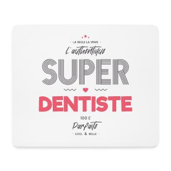 L authentique super dentiste géniale - Tapis de souris (format paysage) - blanc - Devant