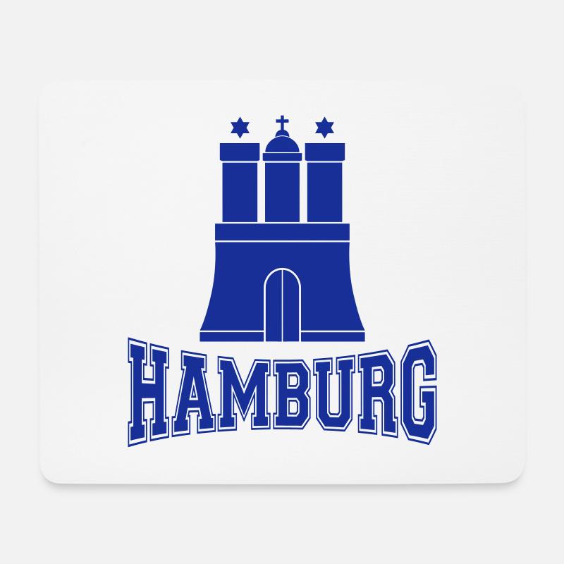 Hamburg - Mousepad (Querformat) - Weiß