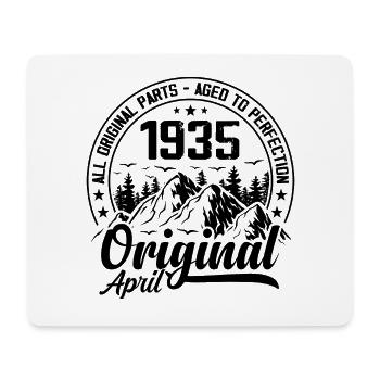 1935 April Original: 89 Years Anniversary Gift - Mouse Pad (horizontal) - white - Front