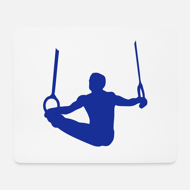 Ringe Turnen Sportdisziplin 1 - Mousepad (Querformat) - Weiß