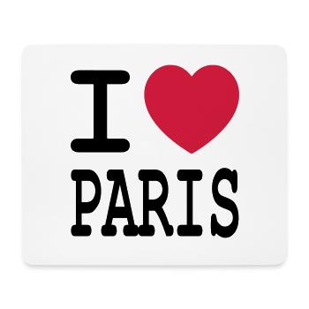 J'adore paris - Tapis de souris (format paysage) - blanc - Devant
