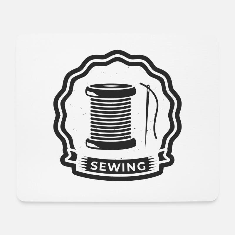 Stricken Stricknadel Handarbeit Oma Hobby Nähen - Mousepad (Querformat) - Weiß
