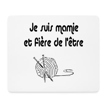 Je suis une mamie et j'en suis fière. mamie fierté - Tapis de souris (format paysage) - blanc - Devant