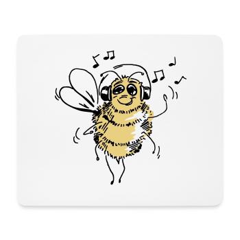 Musikalische Bienen tanzen - Mousepad (Querformat) - Weiß - Vorne