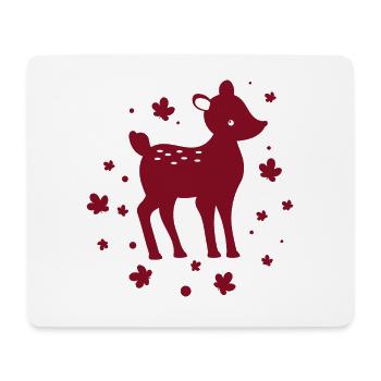 Faon - Animal de zoo - Amoureux des animaux - Conservation de la nature - Tapis de souris (format paysage) - blanc - Devant