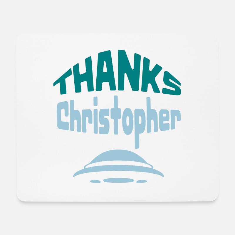 Danke Christopher - Mousepad (Querformat) - Weiß