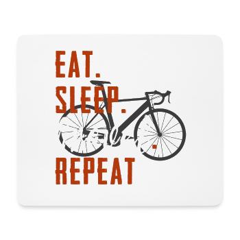 Eat Sleep Gravel Vélo de gravier Repeat - Tapis de souris (format paysage) - blanc - Devant