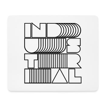 Industrielle Op-Art-Buchstaben - Mousepad (Querformat) - Weiß - Vorne
