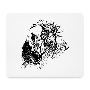 Wire-haired dachshund head - Mouse Pad (horizontal) - white - Front