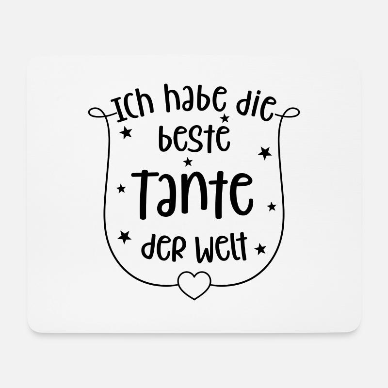 Ich habe die beste Tante der Welt! schöner Spruch - Mousepad (Querformat) - Weiß
