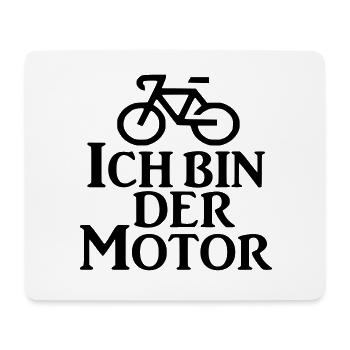 Ich bin der Motor Fahrrad Rennrad Triathlon - Mousepad (Querformat) - Weiß - Vorne