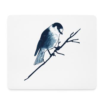 Sparrow on branch - Mouse Pad (horizontal) - white - Front