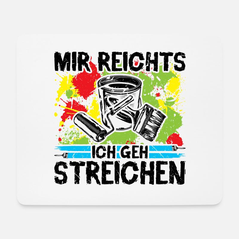 Maler Lackierer Beruf Malerpinsel Malerrolle - Mousepad (Querformat) - Weiß