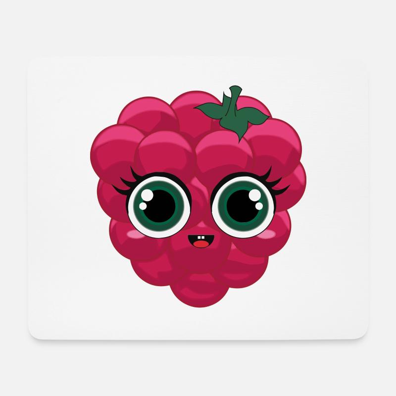 Rubin-Himbeere - Mousepad (Querformat) - Weiß