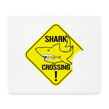 Shark Crossing Warning Signs - Mouse Pad (horizontal) - white - Front