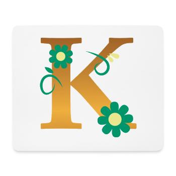 K - Mousepad (Querformat) - Weiß - Vorne