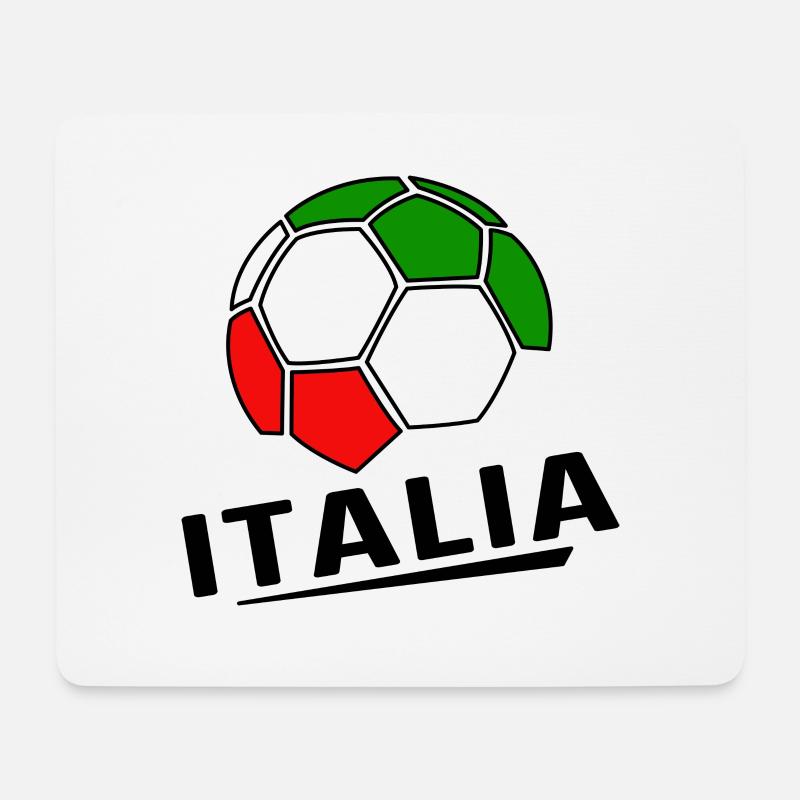 Italien Fussball Italien - Mousepad (Querformat) - Weiß