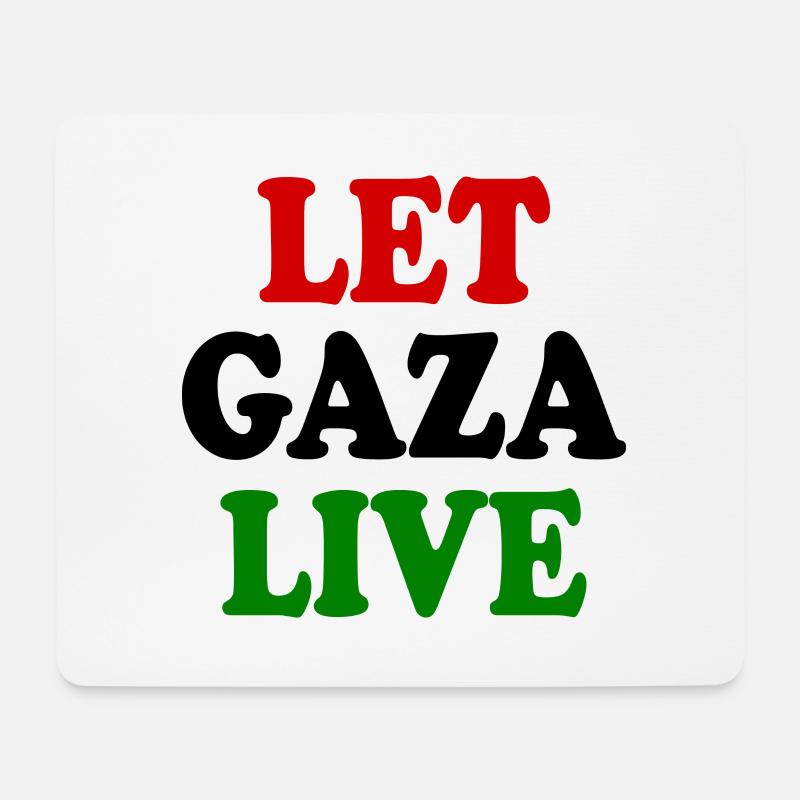 Let gaza live - Mouse Pad (horizontal) - white