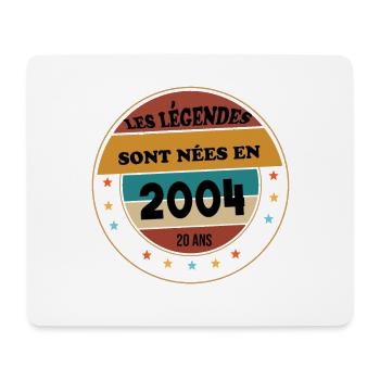 Millésime 2004 Cadeau 20 Ans Homme Anniversaire - Tapis de souris (format paysage) - blanc - Devant