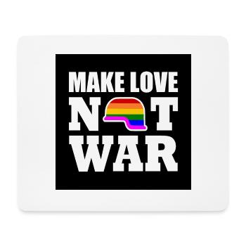 Make love not war - Tapis de souris (format paysage) - blanc - Devant