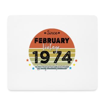 50 Years Old Made In 1974 Vintage February 1974 - Mouse Pad (horizontal) - white - Front